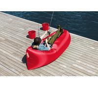 Fatboy Lamzac 3.0 - Sofá Hinchable para Adultos y niños, sofá de Camping, Cama Hinchable, 200 x 90 x 50 cm, sin Bomba, para Uso en Interiores y Exteriores, Red