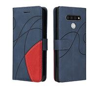 Fatcatparadise Funda para LG Stylo 6, Flip Folio Libro de Cuero Carcasa de TPU, con Cierre Magnético, Ranura para Tarjeta, Tarjetero y Suporte, Capa Plegable Cartera, Tipo Étui Piel (Azul)