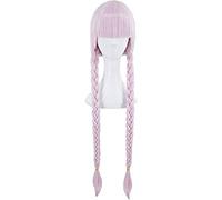 Fate/Extra (Alice) Anime Cosplay Rose Red Pelucas de red con flequillo 100% Alto-Temperatura Resistente Fiber Pink Rosa Long Braid Braid Braid Hair 36inches chenghuax