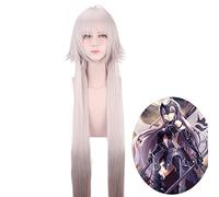Fate/Grand Orde FGO Jeanne D Arc Alter Joan Of Arc Light Purple Resistente al calor Cosplay Disfraz Peluca + Gorra de peluca