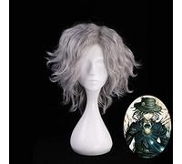 Fate/Grand Order Avenger Monte Cristo: Edmond Dantes Peluca Cosplay FGO Hombres Corto Resistente al calor Pelo sintético Rizado Pelucas MZ-1143