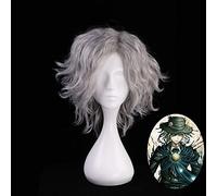 Fate/Grand Order Avenger Monte Cristo: Edmond Dantes Peluca Cosplay FGO Hombres Corto Resistente al calor Pelo sintético Rizado Pelucas MZ-1143