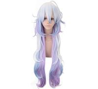 Fate Grand Order Caster Merlin Long Curly Wig Cosplay Disfraz Fate Stay Night Cabello resistente al calor Hombres Mujeres Cosplay Pelucas