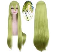 Fate Grand Order Cosplay Enkidu Peluca Verde 100Cm Pelucas rectas largas para peluca de fiesta de disfraces
