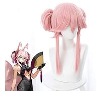 Fate Grand Order FGO Tamamo No Mae Pink Bun Resistente al calor Sintético Halloween Carnaval Fiesta Cosplay + Peluca gratis