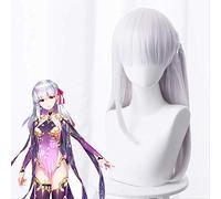 Fate/Grand Order Gamma One Break Light Gray Blue Medium Long Hair cosplay Wig