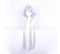Fate/Grand Order Merlin Cosplay Wig 100 Cm Long Straight Silver Blue Purple Gradient Synthetic Hair for Halloween Party Gift