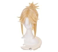Fate Grand Order Mordred Golden Blonde Ponytail Wig Cosplay Costume Synthetic Hair Halloween Party Play Game Wigs
