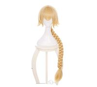Fate Grand Order Ruler Golden Blonde Long Braiding Hair Wig Cosplay Costume Synthetic Halloween Party Wigs For Women