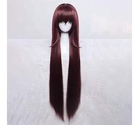 Fate/Grand Order (Scathach) Anime Cosplay Rose Net Wigs 100% Fibra resistente a la temperatura Oscuro Rojo Largo Pelo long Long 36 pulgadas chenghuax