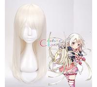 Fate Stay Night Illyasviel Von Einzbern Kaleid Liner Recto Plateado Largo Resistente Al Calor Pelo Sintético Cosplay + Gorra De Peluca Gratis