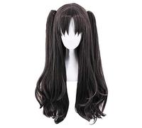Fate Stay Night Rin Tohsaka Long Two Ponytails Wig Cosplay Disfraz Fate Grand Order Pelo resistente al calor Cosplay Pelucas de mujer