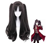 Fate/Stay Night Rin Tohsaka Peluca de dos colas de caballo Disfraz de Cosplay Fate Grand Order Mujeres Pelo sintético largo Pelucas de fiesta de Halloween W-911