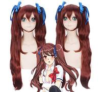 Fate/Stay night Tohsaka Rin otra Akazawa Izumi pelucas de cosplay marrón rizado largo con dos pinzas de garra peluca de pelo sintético de cola de caballo