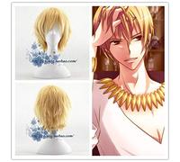 Fate/Stay Night Zero Gilgamesh Golden Short Peluca Cosplay Cabello Halloween Cosplay Pelucas + Peluca Sombrero