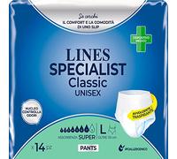 Fater Pannolone A Mutanda Lines Specialist Classic Pants Super L 14 Pezzi