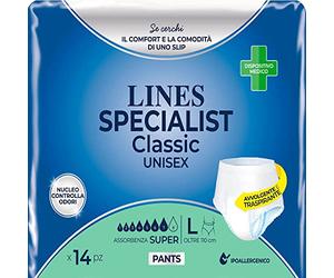 Fater Pannolone A Mutanda Lines Specialist Classic Pants Super L 14 Pezzi