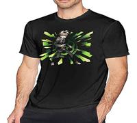 Fatestay Night Vintage T Shirt Graphics Short Sleeve Loose Round Neck tee Men Tops tee Black XXL