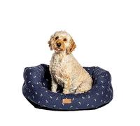 FatFace Spotty Bees - Cama para Perro/Cachorro con Relleno extraprofundo, Resistente a Las Manchas, sostenible y de Lujo, 45 cm, Color Azul Marino
