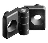 FATH Bisagra de plástico 20 Mini, color negro. Contenido: 10 unidades