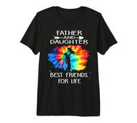 Father and Daughter Best Friend For Life Tie Dye Fathers Day Camiseta Premium