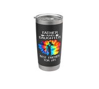 Father And Daughter Best Friend For Life Tie Dye Fathers Day Vaso térmico de acero inoxidable de doble pared