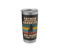 Father And Daughter Best Friends For Life Fathers Day Vaso térmico de acero inoxidable de doble pared