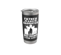 Father And Daughter Best Friends For Life Funny Fathers Day Vaso térmico de acero inoxidable de doble pared