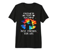 Father and Son Best Friend For Life Tie Dye Fathers Day Camiseta Premium