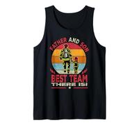 Father and Son Firefighter Best Team There Is Fathers Day Camiseta sin Mangas