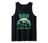 Father Dad Mows Best Dad Vintage Lawn Mowing Camiseta sin Mangas