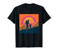 Father Daughter Hiking Camping Matching Father's Day Camiseta