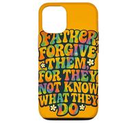 Father Forgive Them - Cita Cristiana Retro con versículo bíblico Carcasa para iPhone 12/12 Pro