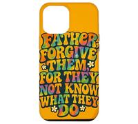 Father Forgive Them - Cita Cristiana Retro con versículo bíblico Carcasa para iPhone 12 Pro MAX