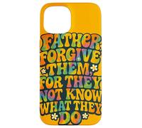 Father Forgive Them - Cita Cristiana Retro con versículo bíblico Carcasa para iPhone 15