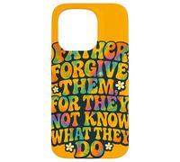 Father Forgive Them - Cita Cristiana Retro con versículo bíblico Carcasa para iPhone 15 Pro