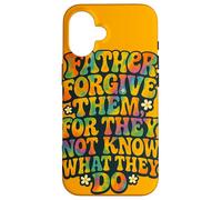Father Forgive Them - Cita Cristiana Retro con versículo bíblico Carcasa para iPhone 16