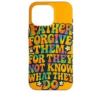 Father Forgive Them - Cita Cristiana Retro con versículo bíblico Carcasa para iPhone 16 Pro