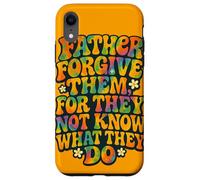 Father Forgive Them - Cita Cristiana Retro con versículo bíblico Carcasa para iPhone XR