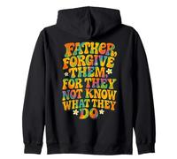Father Forgive Them - Cita Cristiana Retro con versículo bíblico Sudadera con Capucha