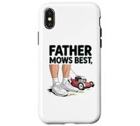 Father Mows Best Funny Dad Joke Lawn Care Tees And more Carcasa para iPhone X/XS
