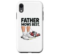 Father Mows Best Funny Dad Joke Lawn Care Tees And more Carcasa para iPhone XR
