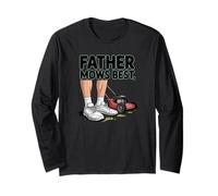 Father Mows Best Funny Dad Joke Lawn Care Tees And more Manga Larga