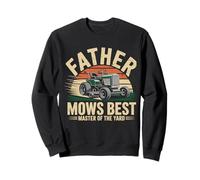 Father Mows Best Lawn Mower Funny Dad, Yard Work Lover Sudadera