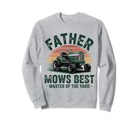 Father Mows Best Lawn Mower Funny Dad, Yard Work Lover Sudadera