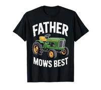 Father Mows Best Lawn Tractor Humor for Mowing Lovers Camiseta