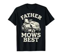 Father Mows Best Riding Lawn Mower Dad Yard Care Tractor Camiseta
