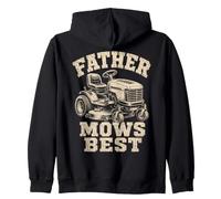 Father Mows Best Riding Lawn Mower Dad Yard Care Tractor Sudadera con Capucha