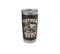 Father Mows Best Riding Lawn Mower Dad Yard Care Tractor Vaso térmico de acero inoxidable de doble pared