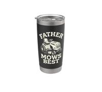Father Mows Best Riding Lawn Mower Dad Yard Care Tractor Vaso térmico de acero inoxidable de doble pared